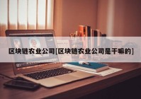 区块链农业公司[区块链农业公司是干嘛的]